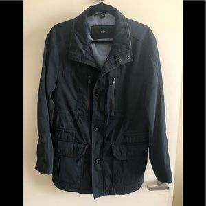 HUGO BOSS MENS NAVY MILITARY STYLE JACKET